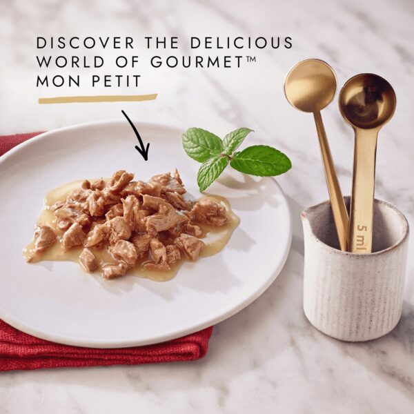 GOURMET Mon Petit Intense Fish Variety with Cod, Sardine & Salmon Adult Wet Cat Food 6x50g - Image 4